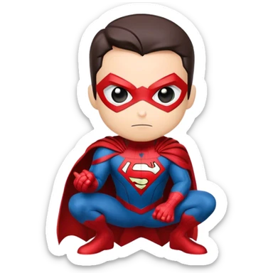 Vision illustration, Vision Art Superhero Spider-Man Chibi, chibi superman, comics, heroes, avengers  sticker