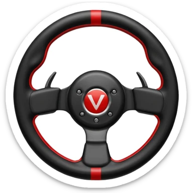 volante de racing sin logo sticker