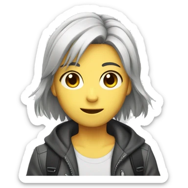 an anime character photographer  sticker