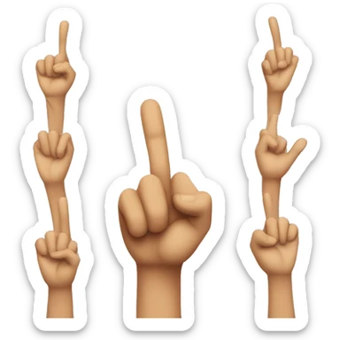 Two fingers held up  sticker