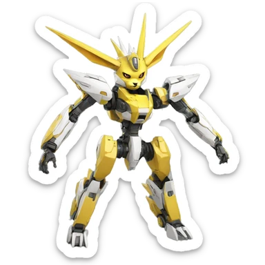 Futuristic mechanical Jolteon-mecha full body sticker