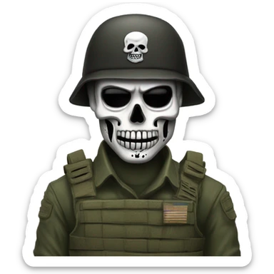 soldado com mascara de caveira  sticker