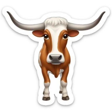 LONGHORN COW sticker