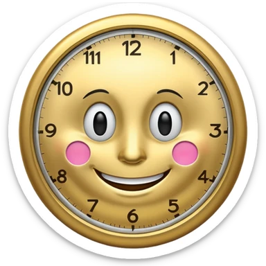 Clock it smile sticker