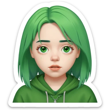 Billie Eilish just face  sticker