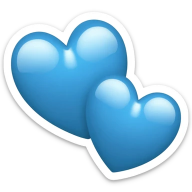 💕 this emoji with the same in blue sticker