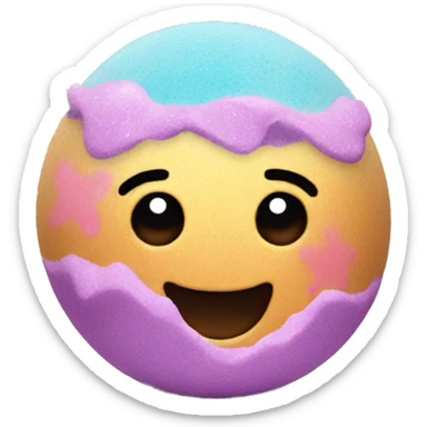 Bath bomb sticker