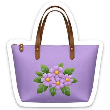 light purple tote bag sticker