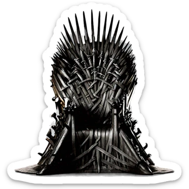 iron throne game of throne sticker