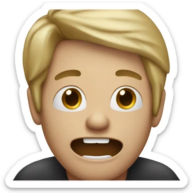 person cringing over cringy message sticker