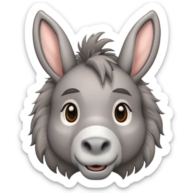 Cute donkey sticker