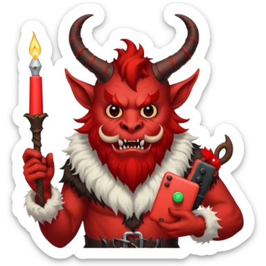 Christmas Krampus sticker