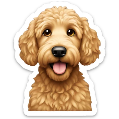 Golden doodle that’s black sticker