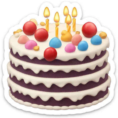 birthday cake sticker