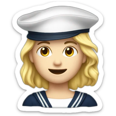 Jealous blond sailor sticker