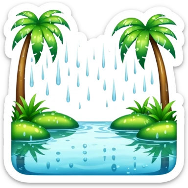 Wet scenery  sticker