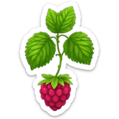 raspberry bush sticker