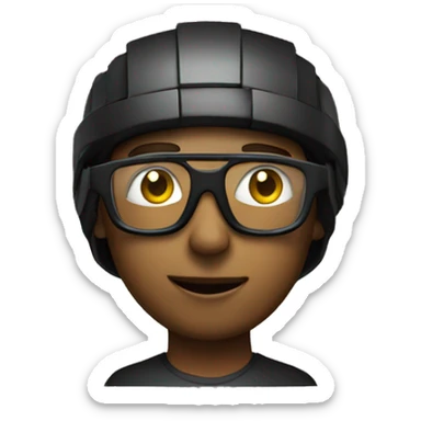 Video editor face black goggles  sticker