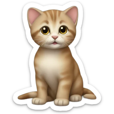 Chaton sur loutre sticker