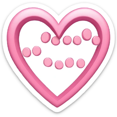 megafono en color rosa con el sonido  en forma de corazones sticker