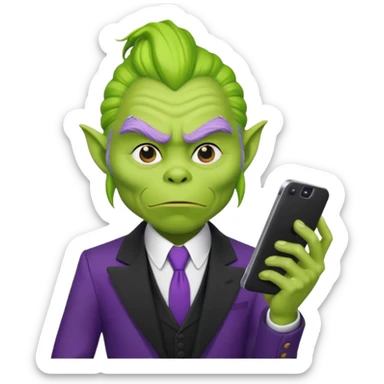 Purple Grinch Scammer sticker