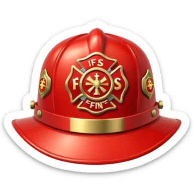 fireman hat sticker