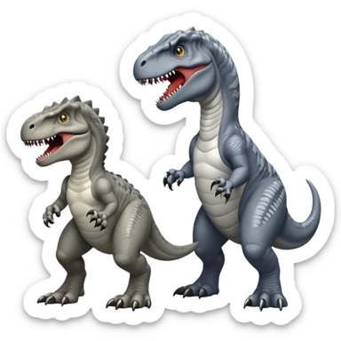 T rex vs indominus rex sticker