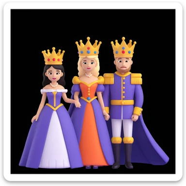 disney king and queen posing sticker