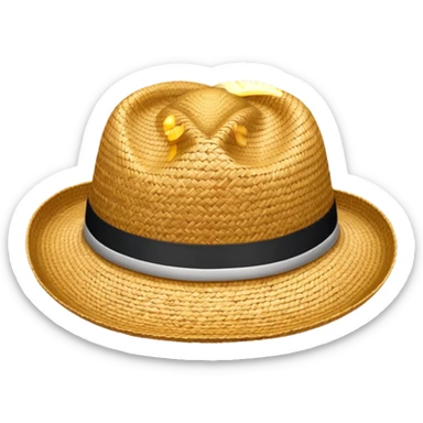 straw hat from one piece sticker