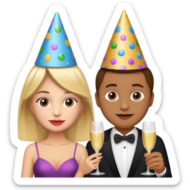 a couple dancing in party















 sticker