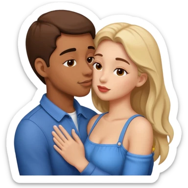 Yo y mi novia dandonos un beso sticker