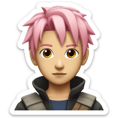 Sakura with pink hair and a determined look (Naruto) sticker