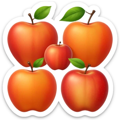 Orange, Apricot, Apple sticker
