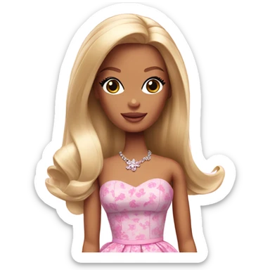 Barbie in a dress sticker