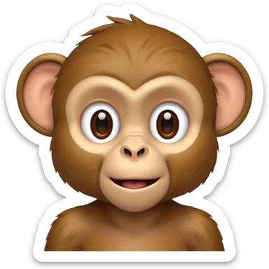 monkey with hearing aid sticker