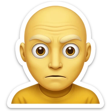 Bog eyed yellow man dealing like a moron sticker