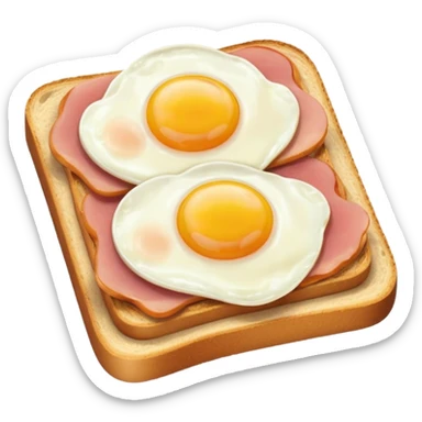 ham and eggs on toast sticker