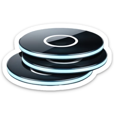 two black computer disk sticker