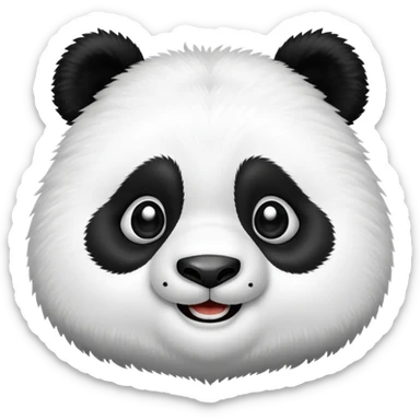 The panda is smiling sticker