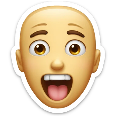 scream emoji blushy cheeks sticker