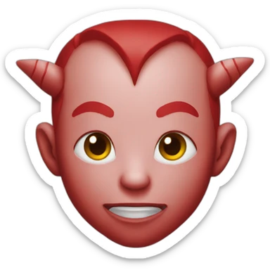 red tiefling face sticker