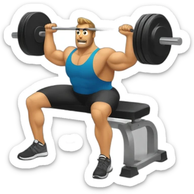 Bench press exercise sticker