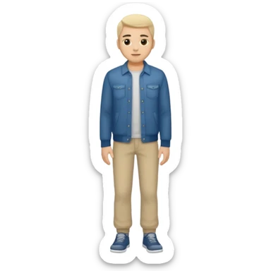 ligth man casual wear full body sticker