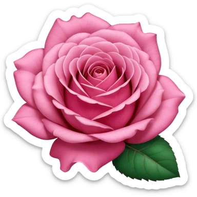Polaroid photo of a pink rose  sticker