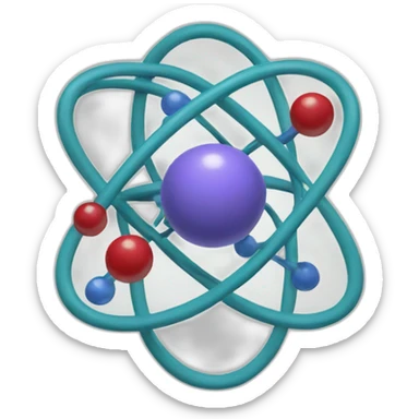 chemistry atom sticker