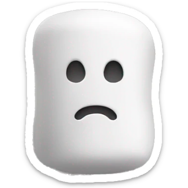 marshmellow with no face and with no eyes sticker