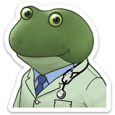 Frog doctor sticker