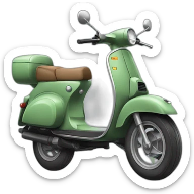 Scooter avec deux roues à l’avant sticker