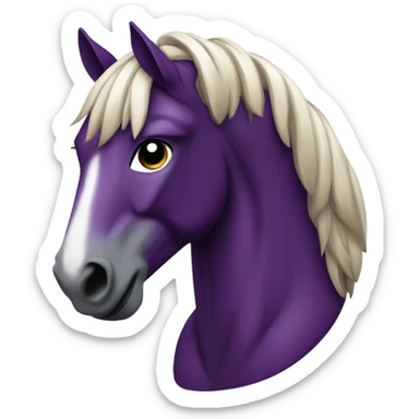 Grape purple horse sticker