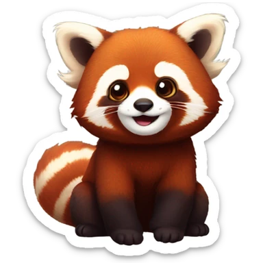 Cutest red panda sticker